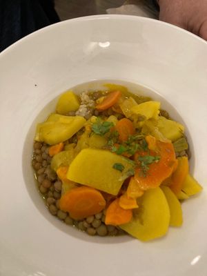 Lentil curry   at El Fogon Verde in Madrid