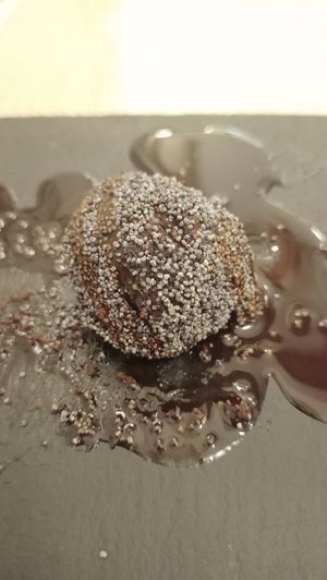 Trufas de algarroba at El Fogon Verde in Madrid