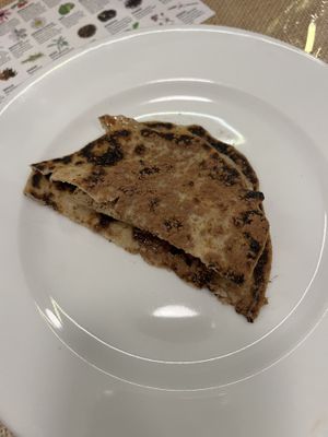 Pear pancake dessert  at El Fogon Verde in Madrid