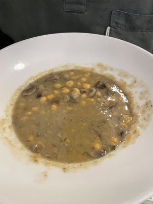 Chickpea and mushroom stew   at El Fogon Verde in Madrid