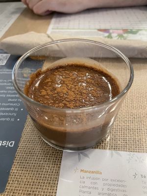 Cocoa custard (vegan)  at El Fogon Verde in Madrid