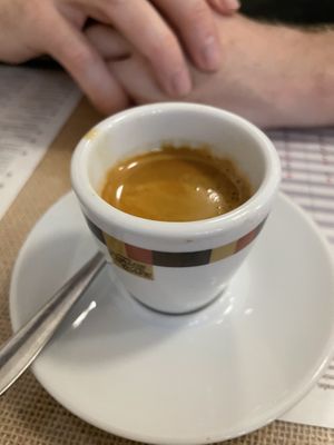 Café solo  at El Fogon Verde in Madrid