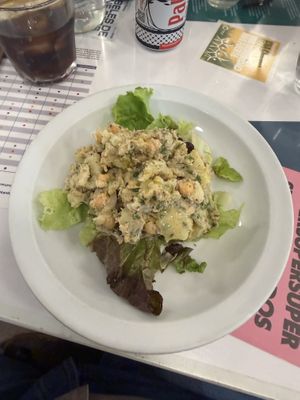 Tuna potato salad  at El Fogon Verde in Madrid