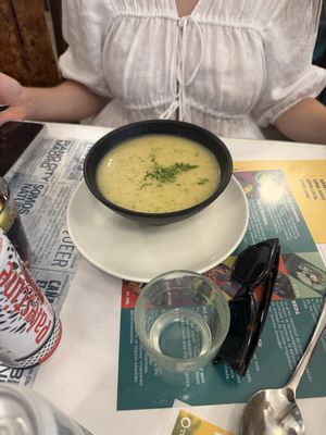 Cold something vegetable soup  at El Fogon Verde in Madrid