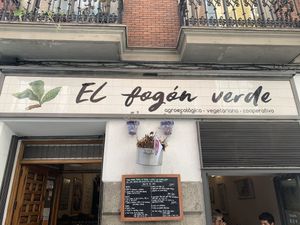Outside at El Fogon Verde in Madrid
