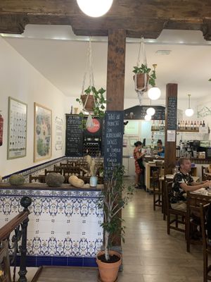 Inside at El Fogon Verde in Madrid