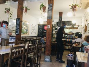 The café  at El Fogon Verde in Madrid