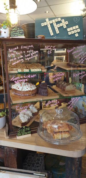 Lots of cake choices at Planetwise & Yoga Studio in Bridlington