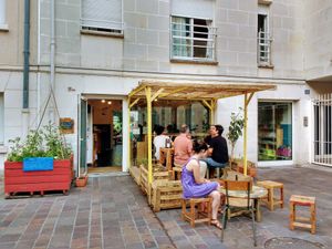 Front Terrace at Le Court Circuit in Tours