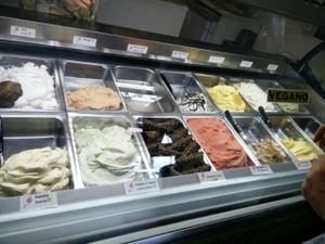 So many options for vegan ice cream!  at La Gelateria del Barri - Born La Ribera in Barcelona