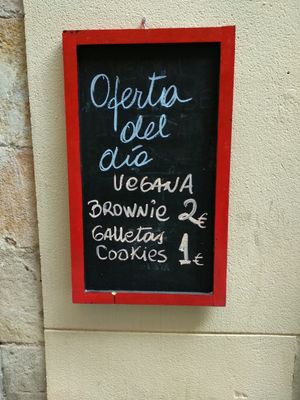 Advert for Brownies Outside at La Gelateria del Barri - Born La Ribera in Barcelona
