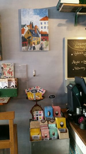 decor at Glokala Haket Kafé & Bistro in Norrkoping