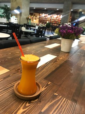 freshly squeezed carrot/orange juice  at Ingredient in Yerevan
