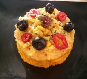 causa limeña vegana at Cookaluzka in Madrid
