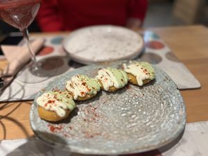 Mini Arepas con NataVeg  at Cookaluzka in Madrid