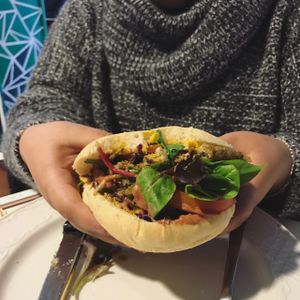 Italian burger  at Cookaluzka in Madrid