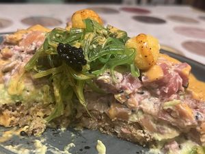 sushi-pizza  at Cookaluzka in Madrid