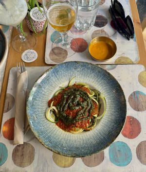 Fettuccine di Zucchini  at Cookaluzka in Madrid