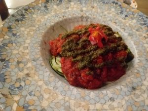 Zucchini dish at Cookaluzka in Madrid