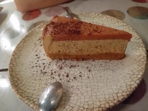 Cheesecake at Cookaluzka in Madrid