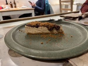 Cheesecake con mermelada arándanos   at Cookaluzka in Madrid