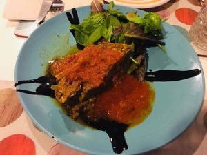 Pastel de legumbres  at Cookaluzka in Madrid