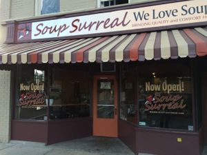 Soup Shop! We've found our permanent home here on the corner of Wellington and St. Patrick, with recent expansions to our kitchen allowing for more flavours and garnishes to be coming soon!  at Soup Surreal in Stratford