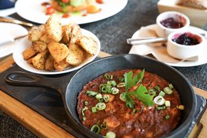 Tofu Shakshuka at The Pointe Restaurant in Tofino