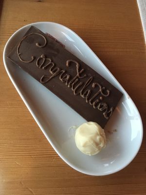 Adorable complimentary dessert at The Pointe Restaurant in Tofino