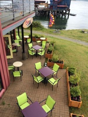 Right on the water. at Calypso Roti Shop in Tofino