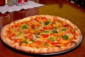 Vegan pizza at Pizzerija Asic at Pizzerija Asic in Zagorje Ob Savi