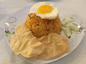 Pineapple rice with egg at My Real Cafe in Petaling Jaya