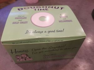 take away box at Doughnut Time in Sydney