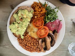 Vegan breakfast   at Cafe Boscanova in Bournemouth