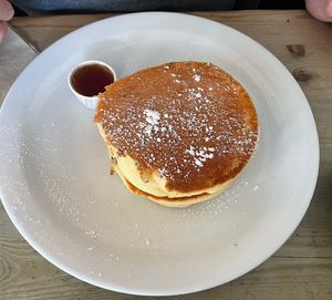 Vegan pancakes (with extra pancake)  at Cafe Boscanova in Bournemouth