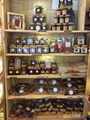 Inside the shop at Le Chalet Cafe in Hanoi