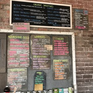 menu at Nourish Wellness Cafe in Northampton