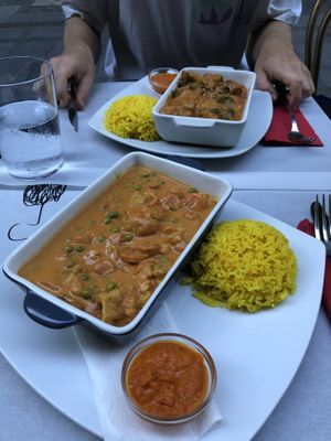 keema masala and tikka masala at Mayka in Belgrade
