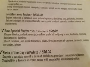 The raw special platter that I had at Mayka in Belgrade