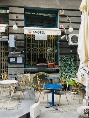 The view of the restaurant from the outside. at Mayka in Belgrade