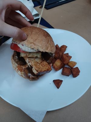 Mushroom  burger at Mayka in Belgrade