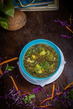 Vegan Broccoli Soup at Mayka in Belgrade