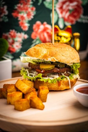 Vegan MC Burger at Mayka in Belgrade