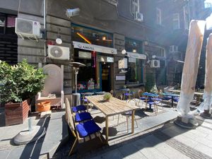 The outside seating area. at Mayka in Belgrade