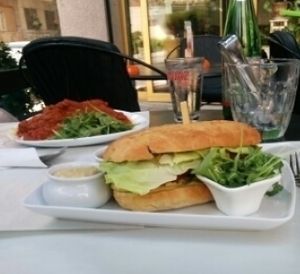 Seitan hot dog at Mayka in Belgrade