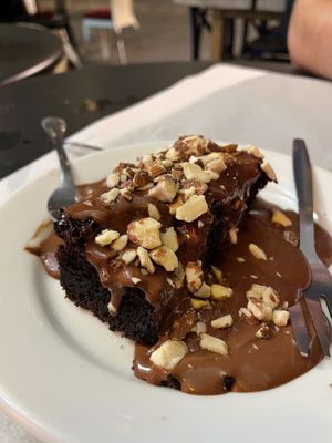 brownie with almonds  at Mayka in Belgrade