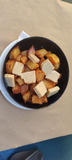 Never ever had such a fresh bio potato food with such a tasty delicious cheese! at Mayka in Belgrade