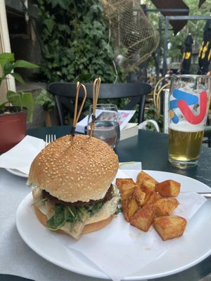 I enjoyed the double seitan burger  at Mayka in Belgrade