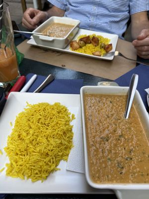 Dahl and rice  at Mayka in Belgrade