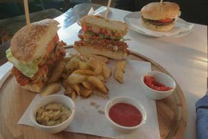 Vegan burgers at Mayka in Belgrade